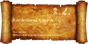 Karácsony Laura névjegykártya