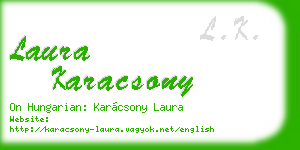 laura karacsony business card
